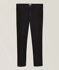 Slim Fit Textured Velour Pants