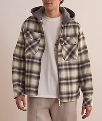 Check Zip Hooded Sweater