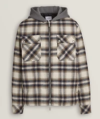 Check Zip Hooded Sweater