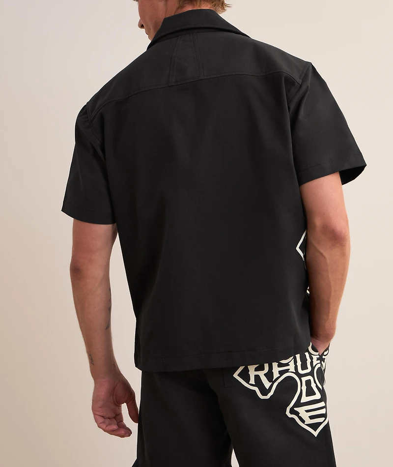 Cross Logo Snap Button Shirt
