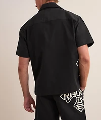 Cross Logo Snap Button Shirt