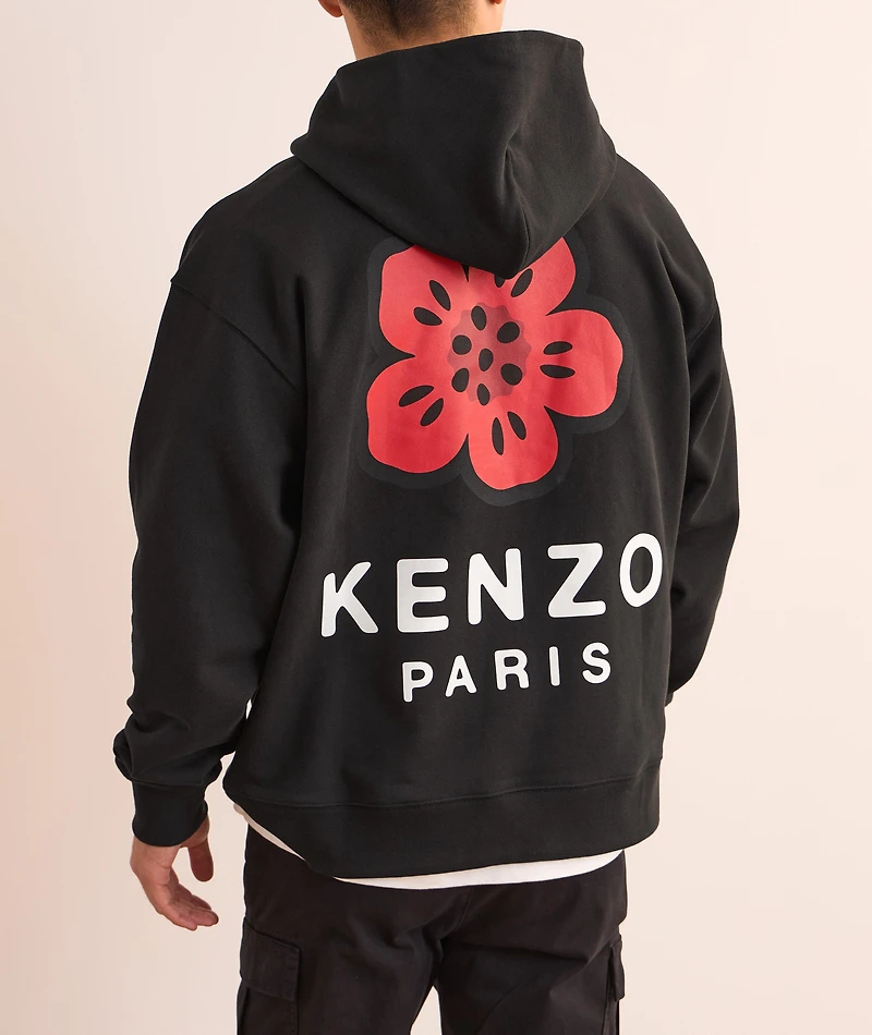 Large Boke Stretch-Cotton Hooded Sweater