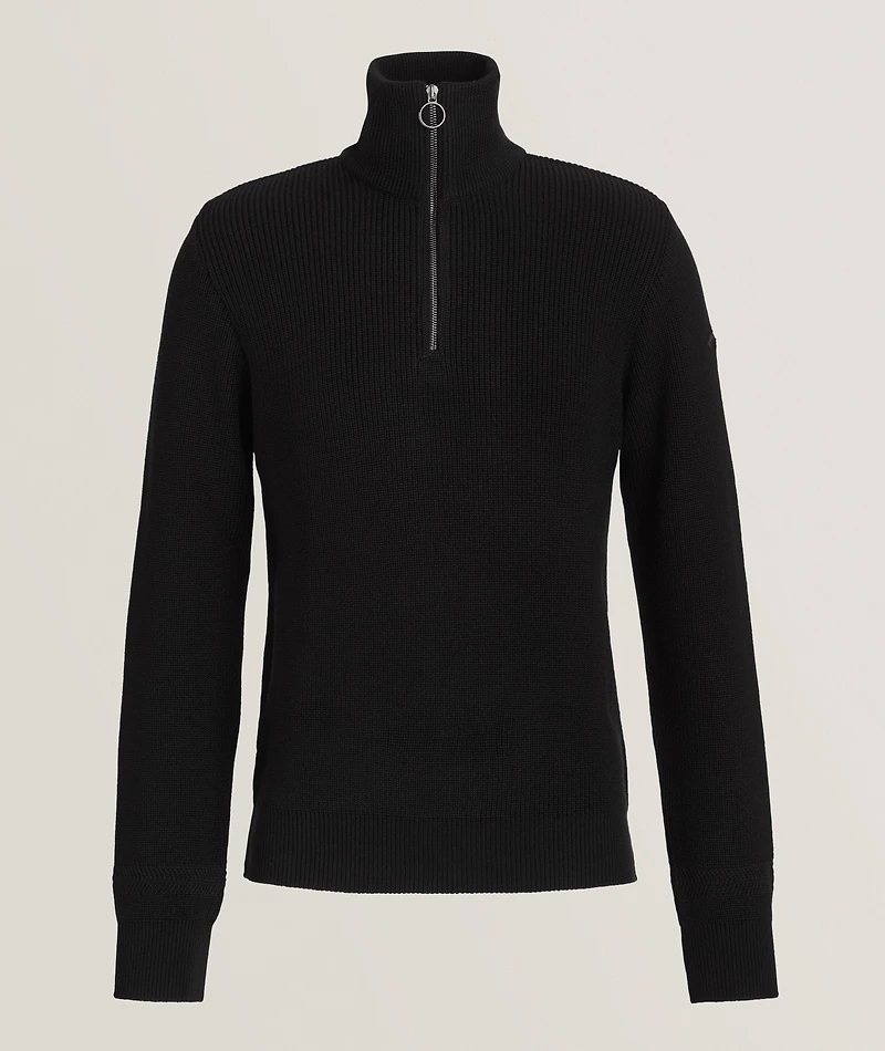 Wool-Blend Quarter-Zip Sweater
