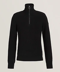 Wool-Blend Quarter-Zip Sweater