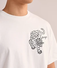 Cotton Embroidered Tiger T-Shirt