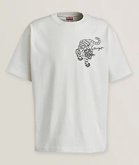 Cotton Embroidered Tiger T-Shirt