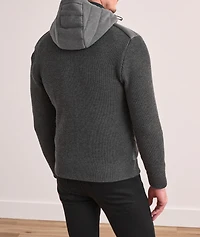 Hybrid Wool Quilted Hooded Sweater