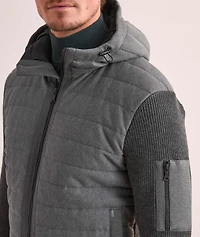 Hybrid Wool Quilted Hooded Sweater