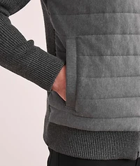 Hybrid Wool Quilted Hooded Sweater