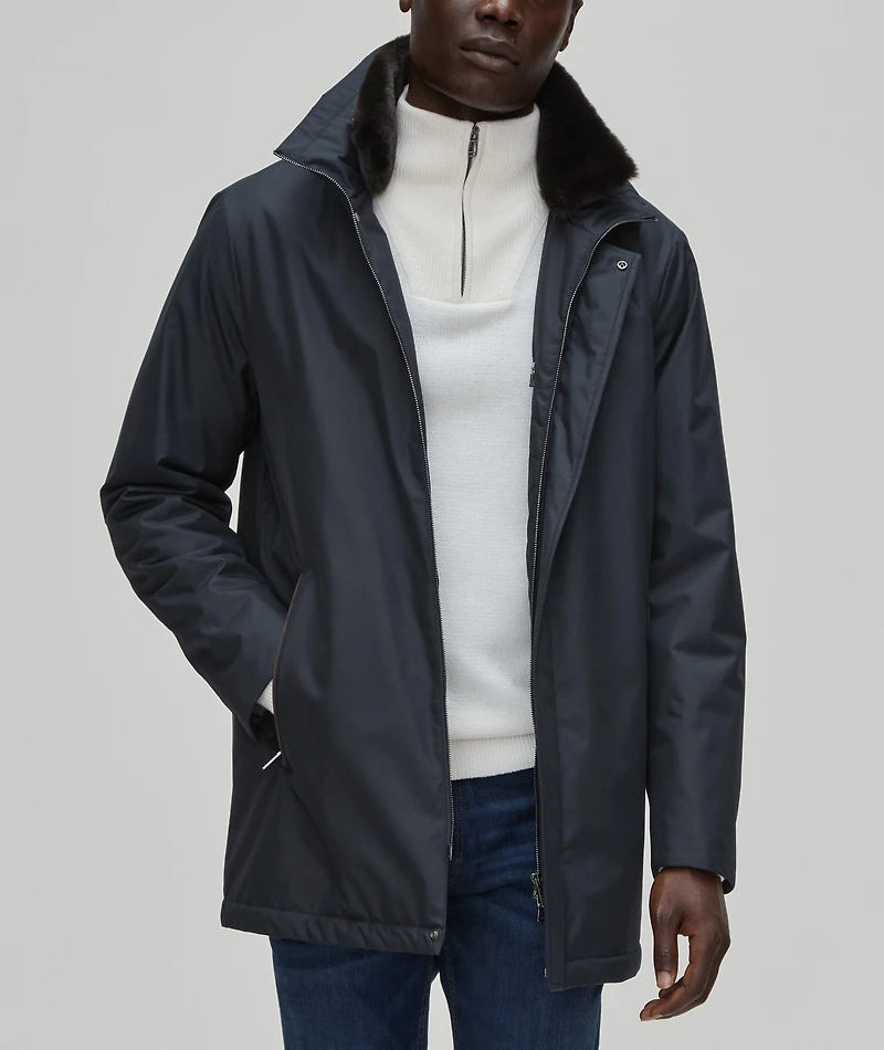 Padded Fur Trim Parka