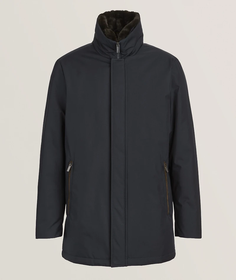 Padded Fur Trim Parka