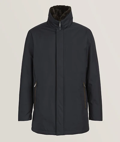 Padded Fur Trim Parka