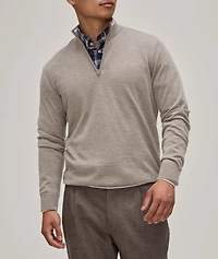 Virgin Wool Quarter-Zip Sweater