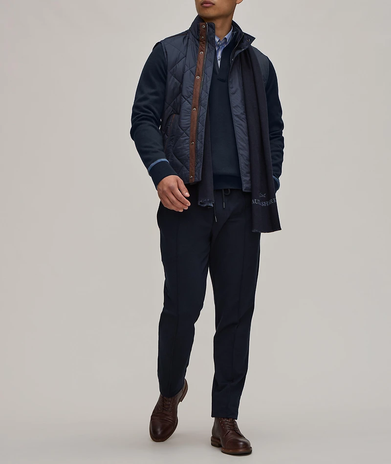 Herringbone Knit Wool Sweater