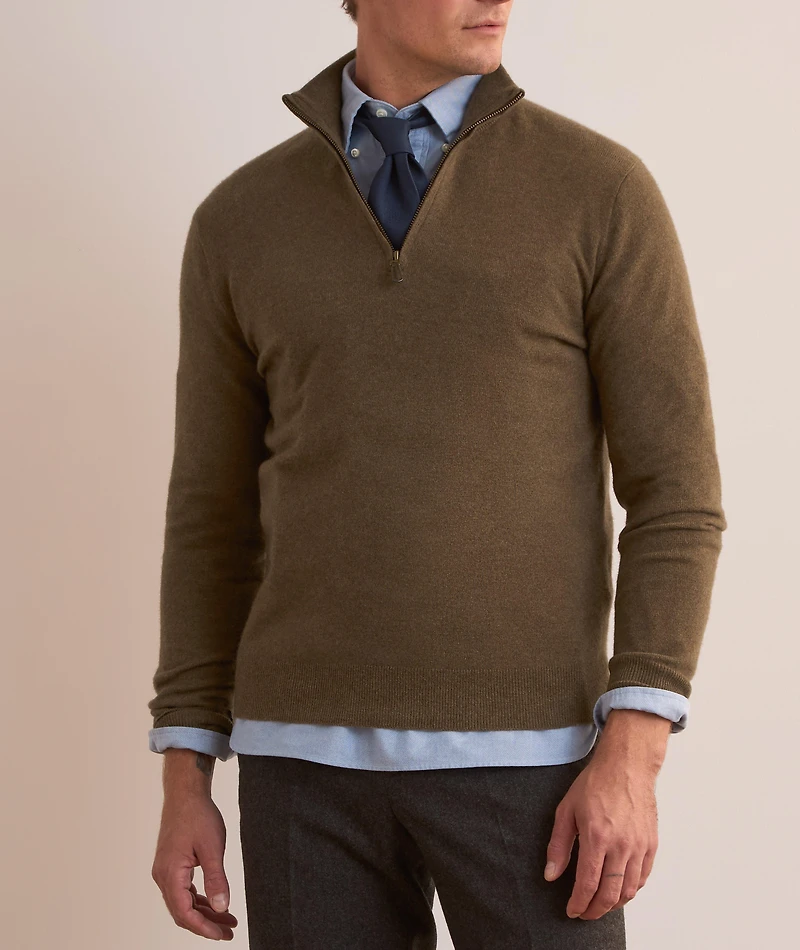 Wool Quarter-Zip Sweater