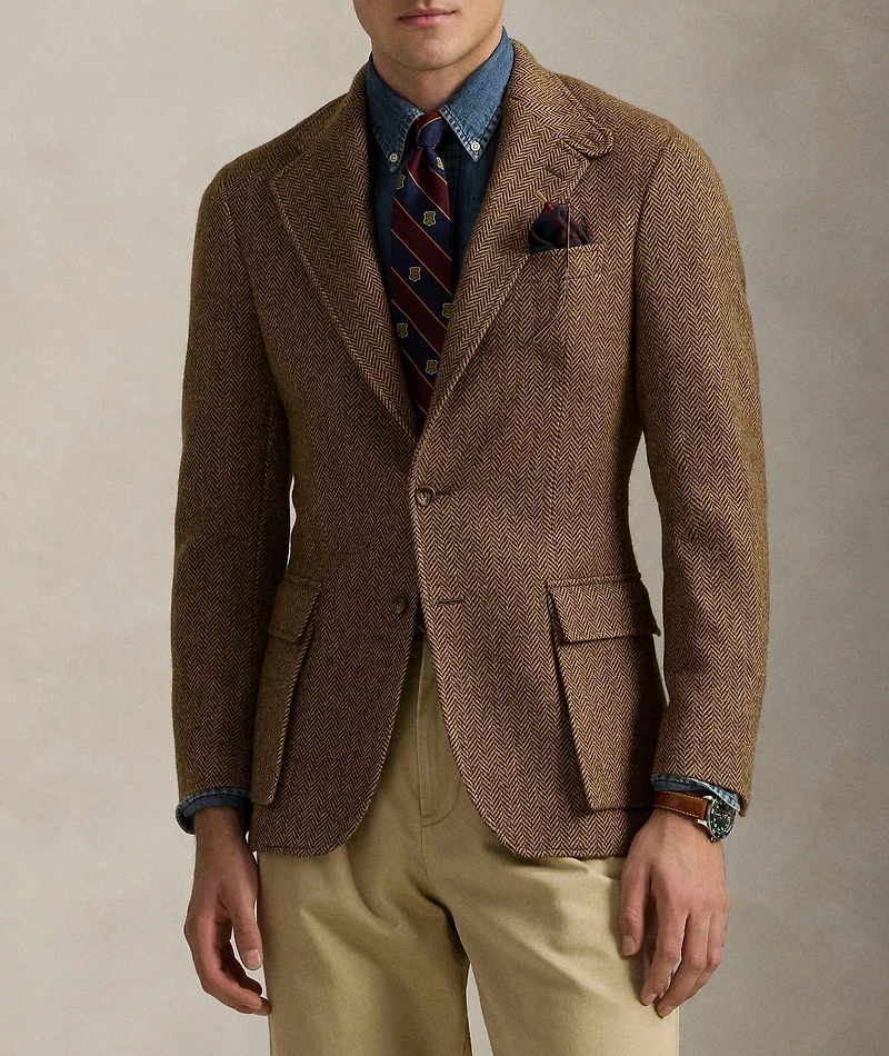 Herringbone Wool Sport Jacket
