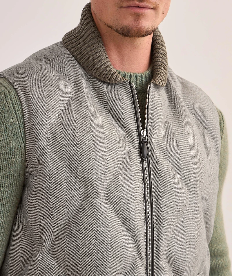 Herringbone Quilted Puffer Vest