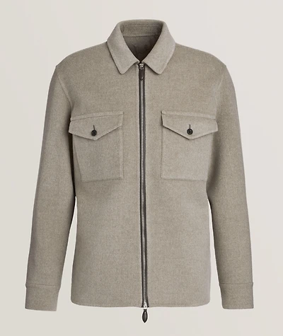 Wool-Cashmere Double Face Overshirt
