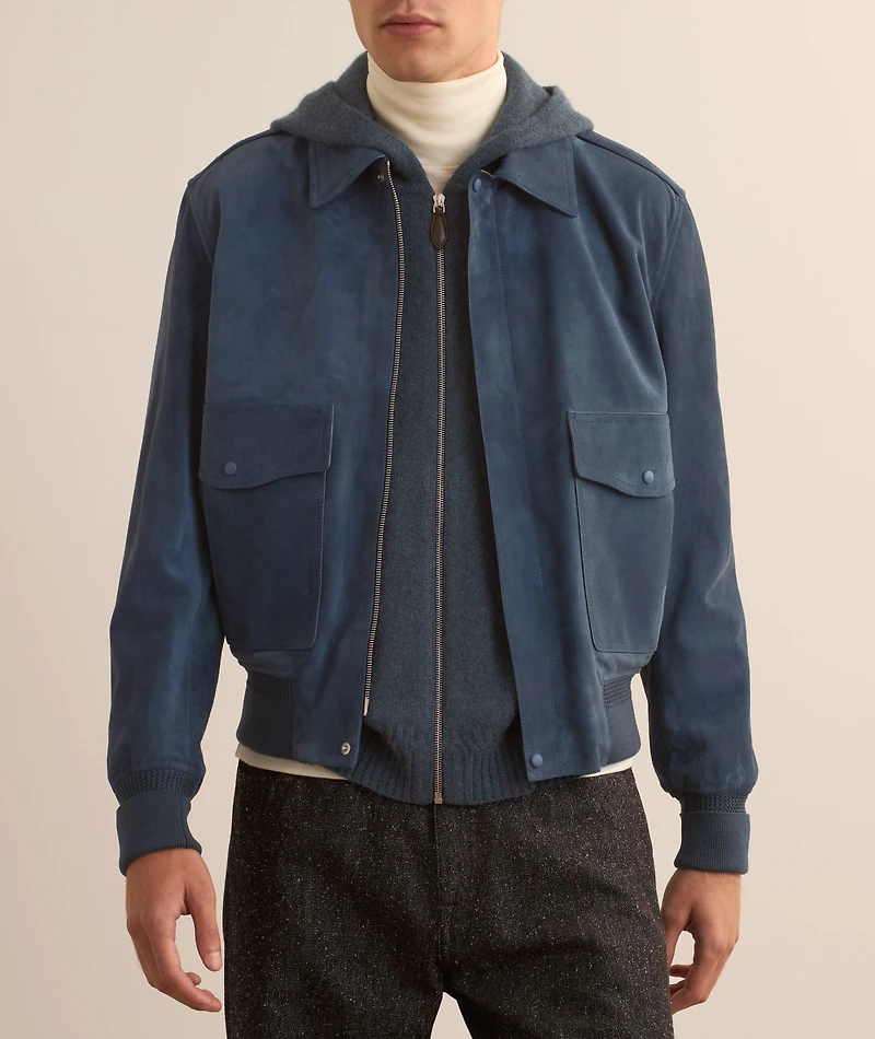 Lambskin-Suede Flight Jacket