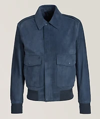 Lambskin-Suede Flight Jacket