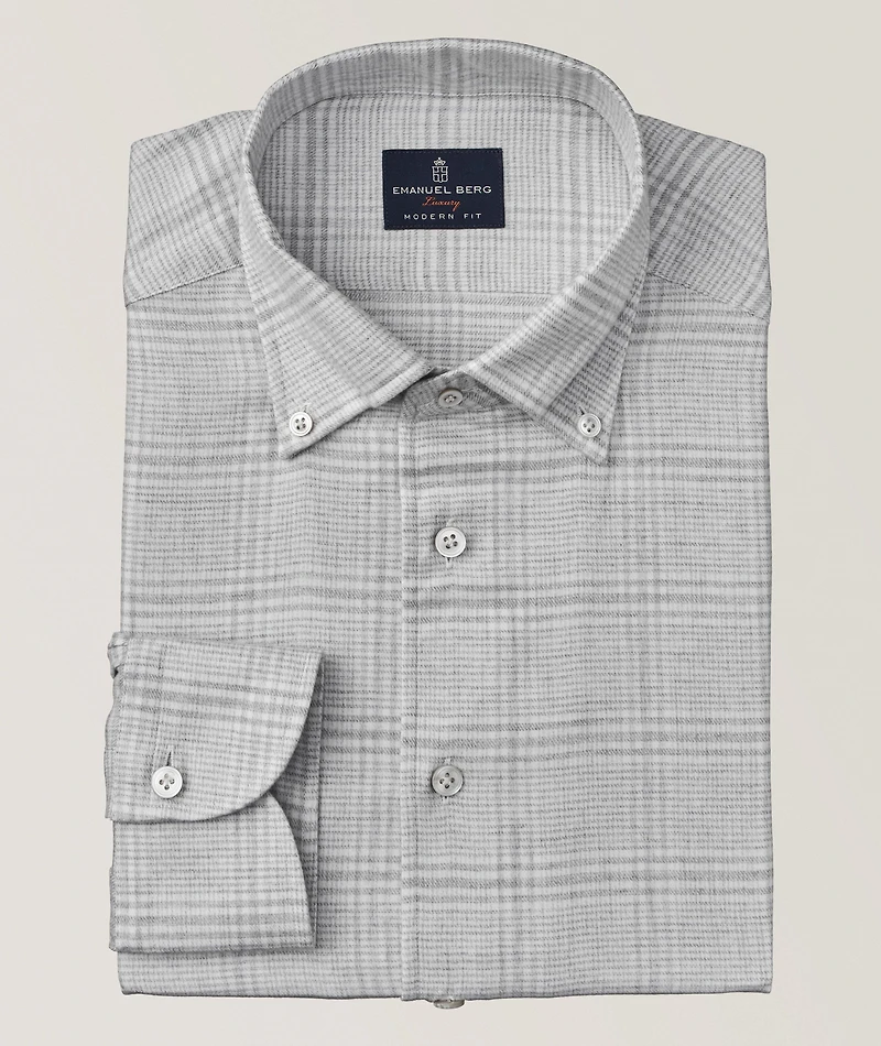 Bellagio Check Flannel Twill Dress Shirt