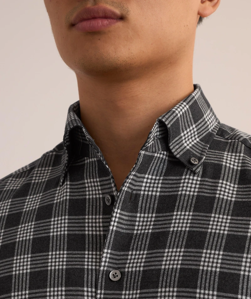 Bellagio Modern Fit Flannel Dress Shirt