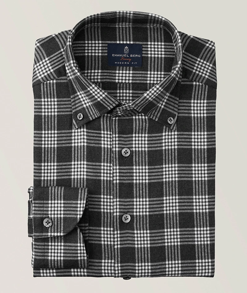 Bellagio Modern Fit Flannel Dress Shirt