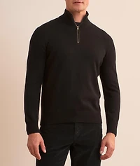 Cashmere Quarter-Zip Jersey Sweater
