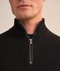 Cashmere Quarter-Zip Jersey Sweater