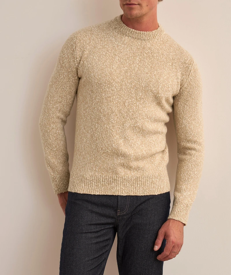 Wool-Cashmere Jersey Crewneck Sweater