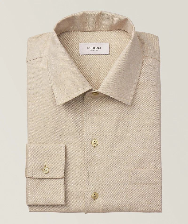 Cotton-Cashmere Twill Shirt