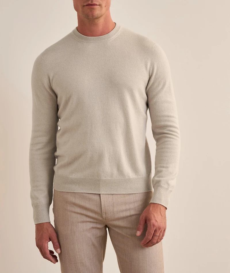 Cashmere Jersey Crewneck Sweater