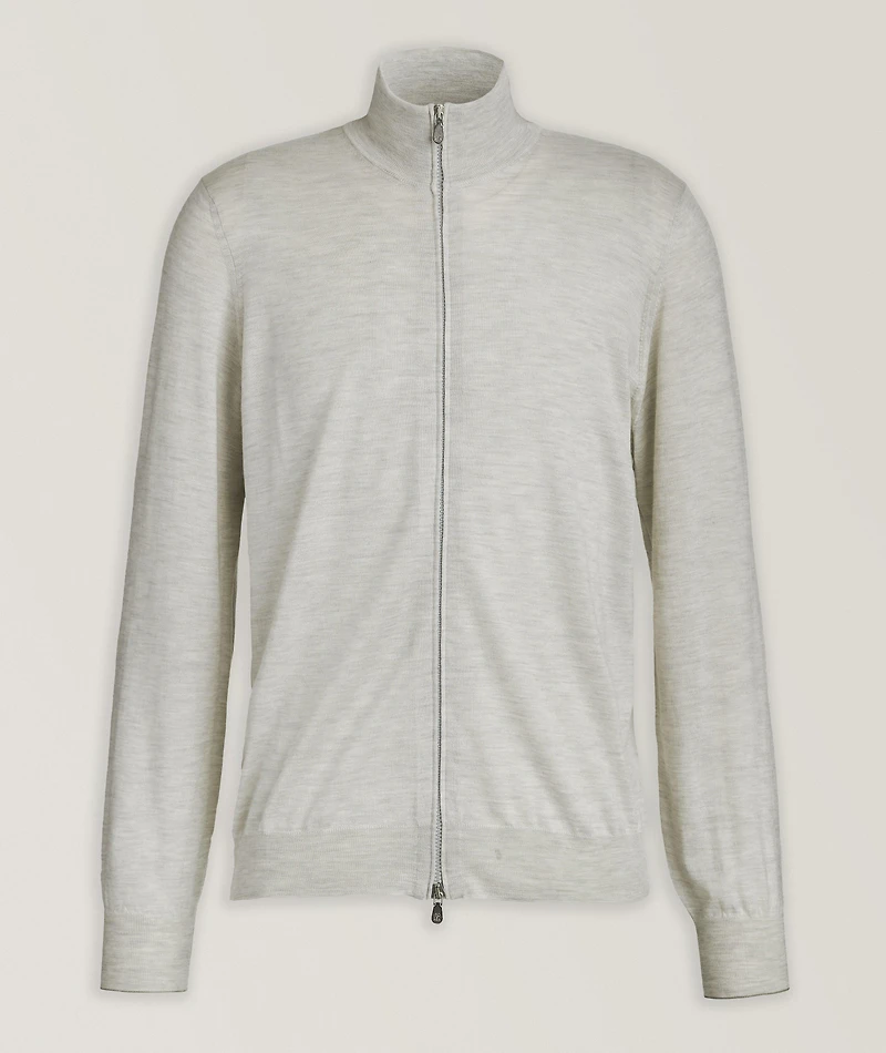 Wool-Cashmere Full-Zip Sweater