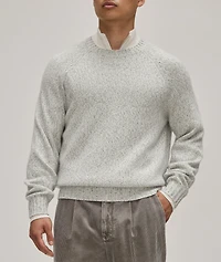 Mouliné Herringbone Knit Cashmere Sweater