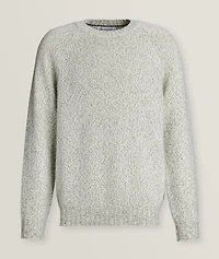 Mouliné Herringbone Knit Cashmere Sweater