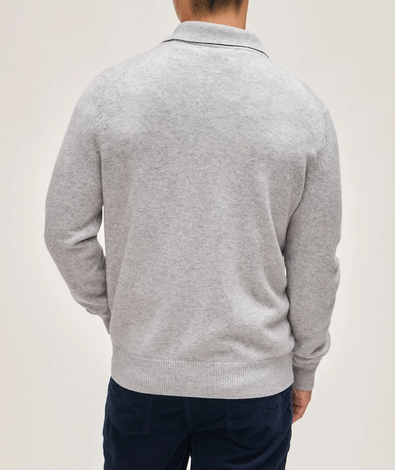 Miniature Herringbone Knit Cashmere Overshirt