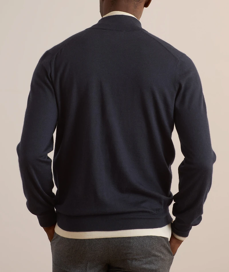 Wool-Cashmere Full-Zip Sweater