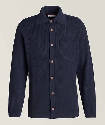 Cashmere English Ribbed Cardigan