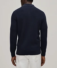 Waffle Knit Cashmere Polo