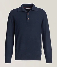 Waffle Knit Cashmere Polo