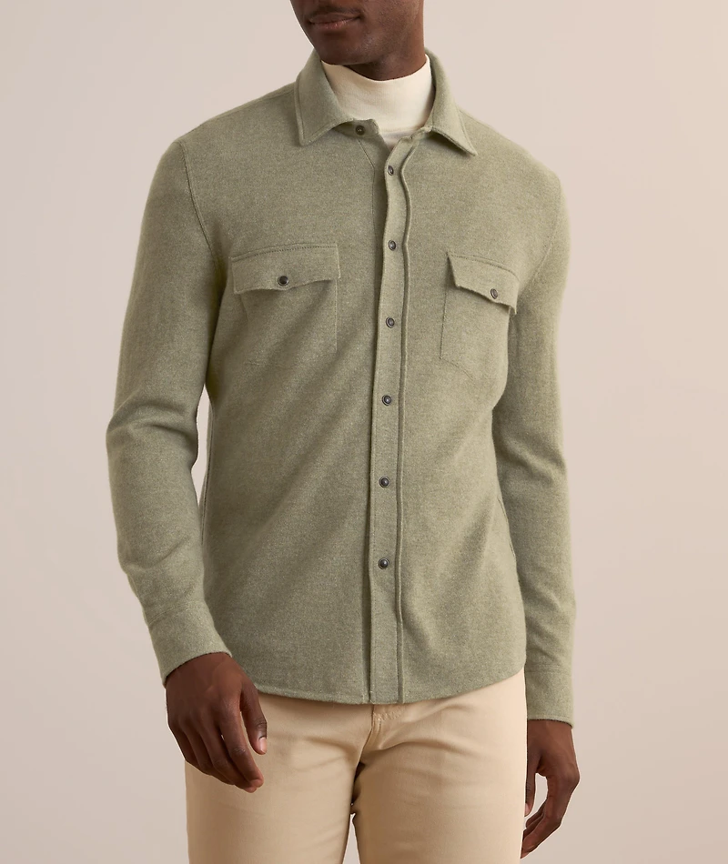 Wool-Cashmere Western Overshirt