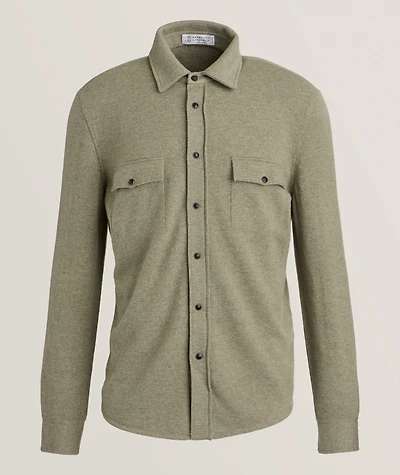Wool-Cashmere Western Overshirt