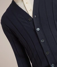 Fine Gauge Wool-Cashmere Cardigan