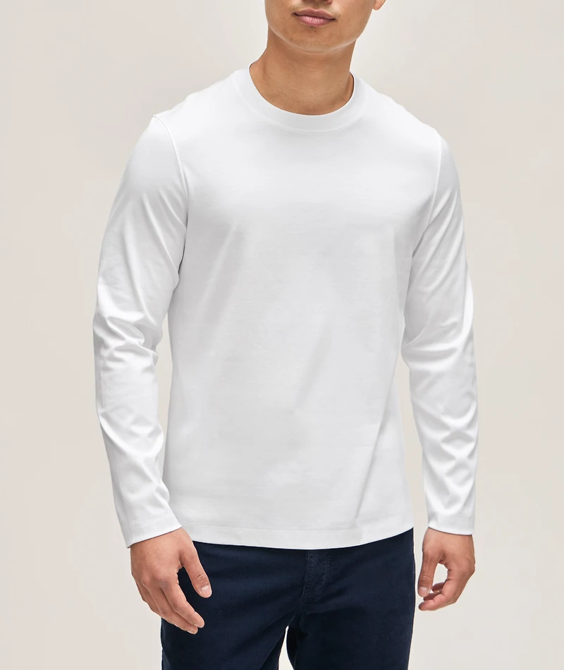Essential Long-Sleeve Jersey Cotton T-Shirt