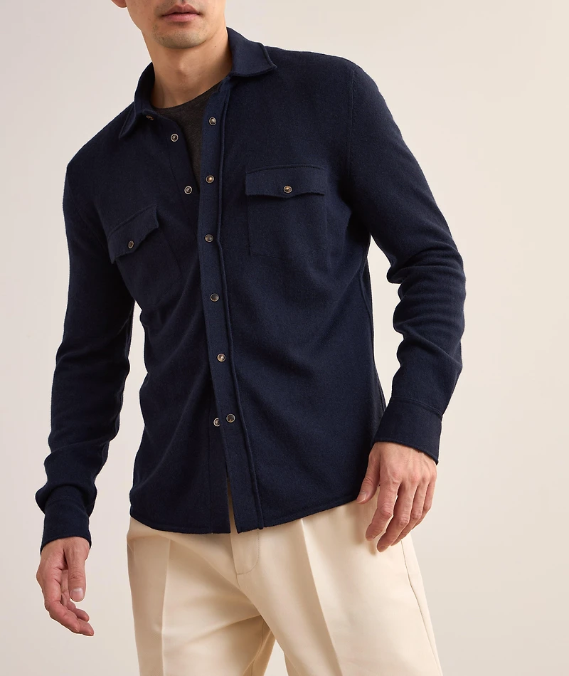 Western Wool-Cashmere-Silk Overshirt