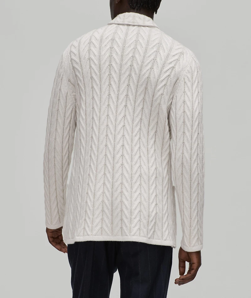 Cashmere-Blend Cable Knit Sweater