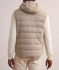 Virgin Wool Down Hooded Vest