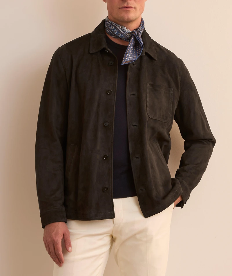 Suede Leather Overshirt