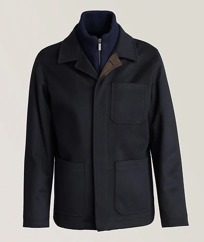 Insert Virgin Wool-Blend Carcoat