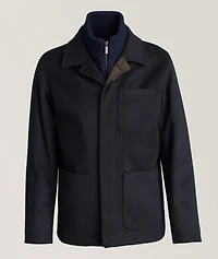 Insert Virgin Wool-Blend Carcoat